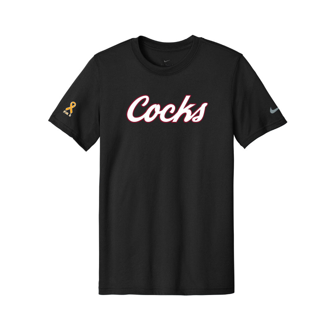 USC Rugby Black Nike Team Legend Tee Logowear University of So. Carolina Rugby White w Red Outline Mens S