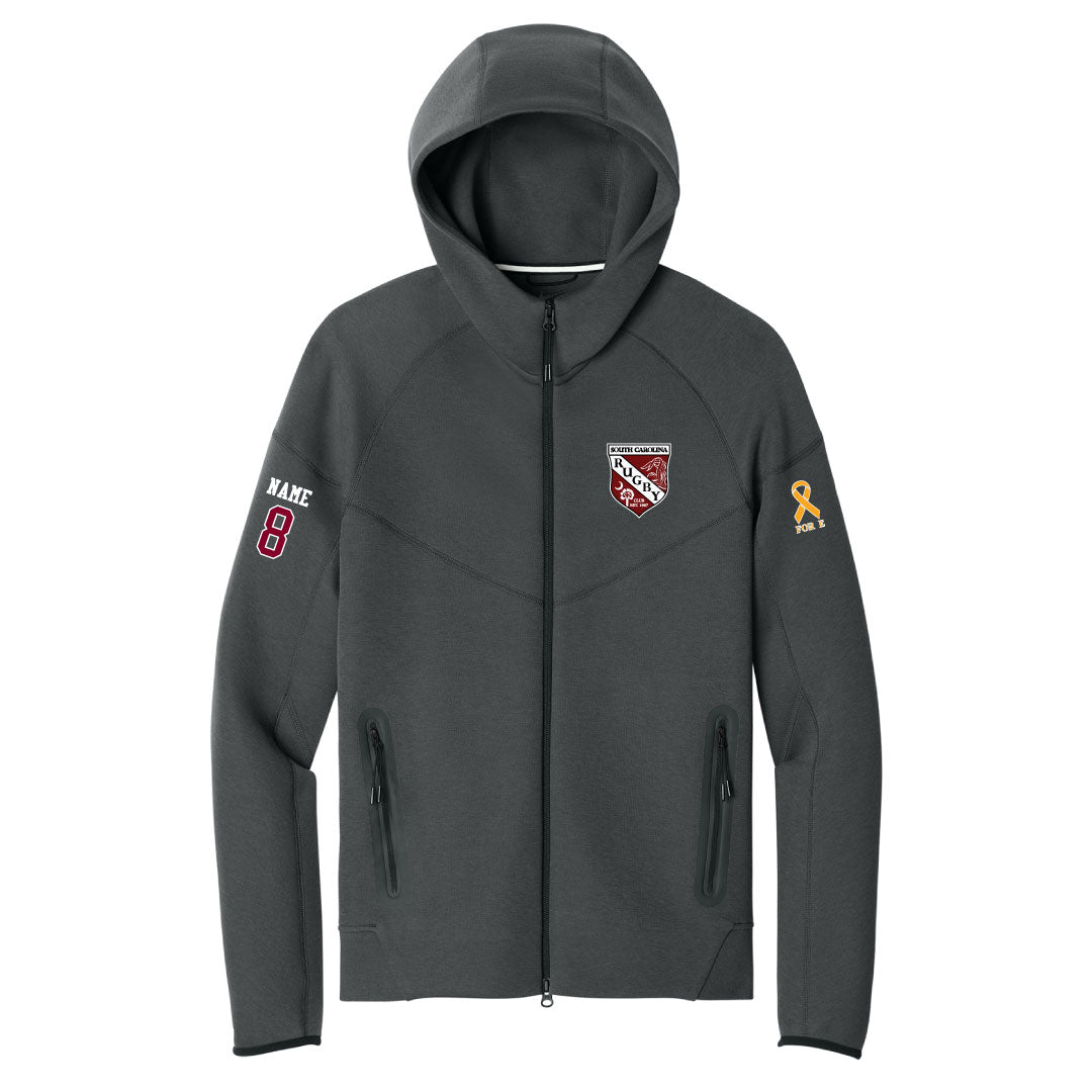 USC Rugby Nike Tech Fleece Full-Zip Hoodie Logowear University of So. Carolina Rugby Grey Mens S