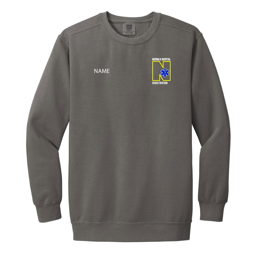 Norwalk Hospital Registration Comfort Colors Crewneck Sweatshirt
