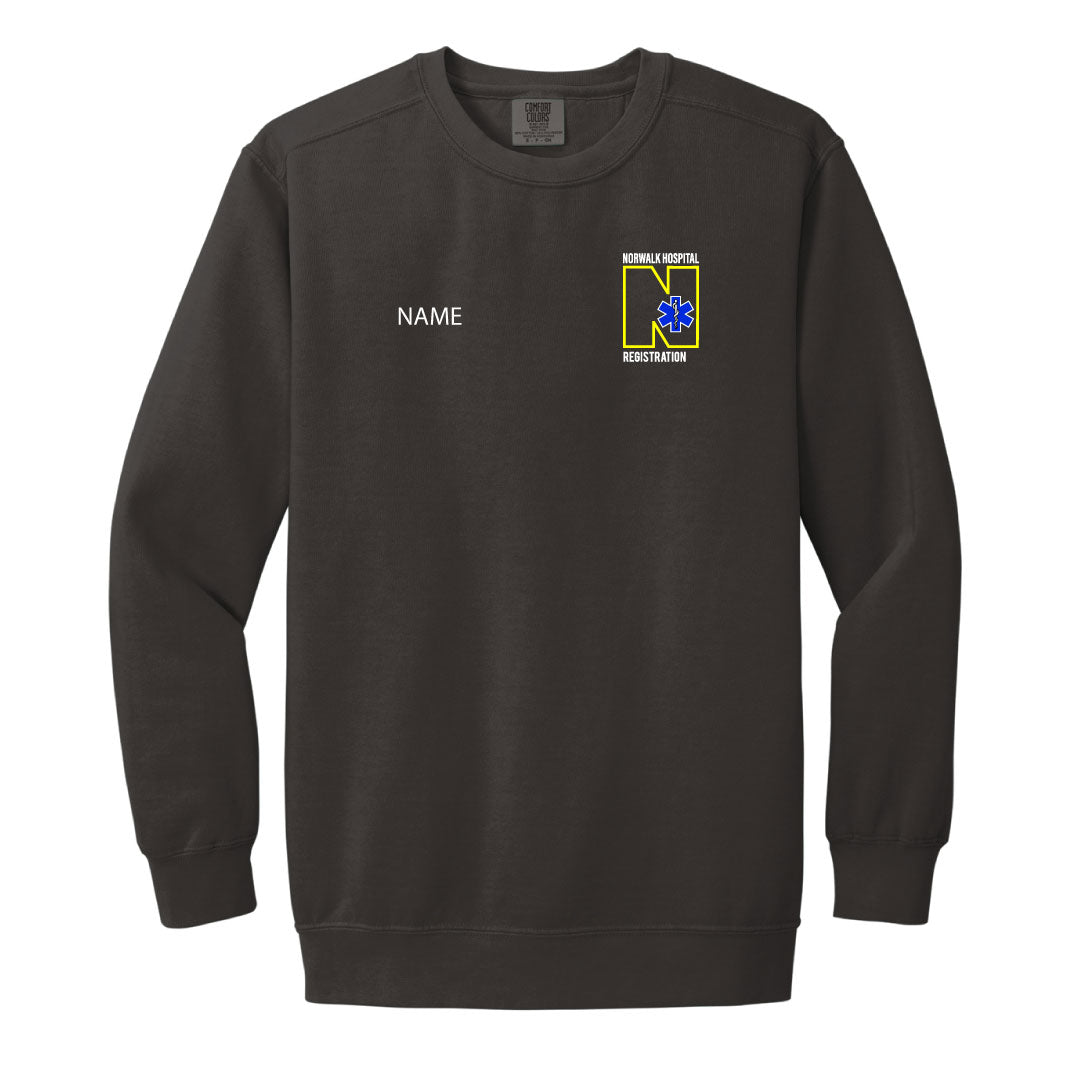 Norwalk Hospital Registration Comfort Colors Crewneck Sweatshirt