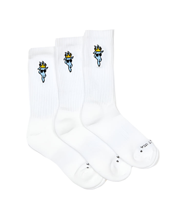 Goat USA OG Socks 6 Pack Apparel Goat USA White Youth