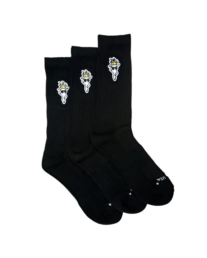 Goat USA OG Socks 6 Pack Apparel Goat USA Black Youth