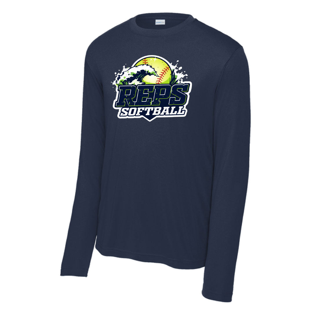 R.E.P.S. Performance Long Sleeve Logowear R.E.P.S. Navy Adult S