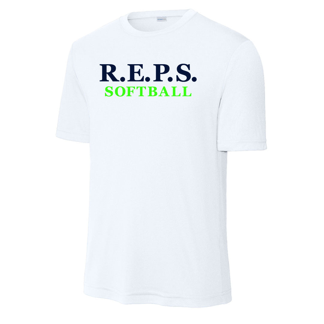 R.E.P.S. Wordmark Performance Tee Logowear R.E.P.S. White Adult S