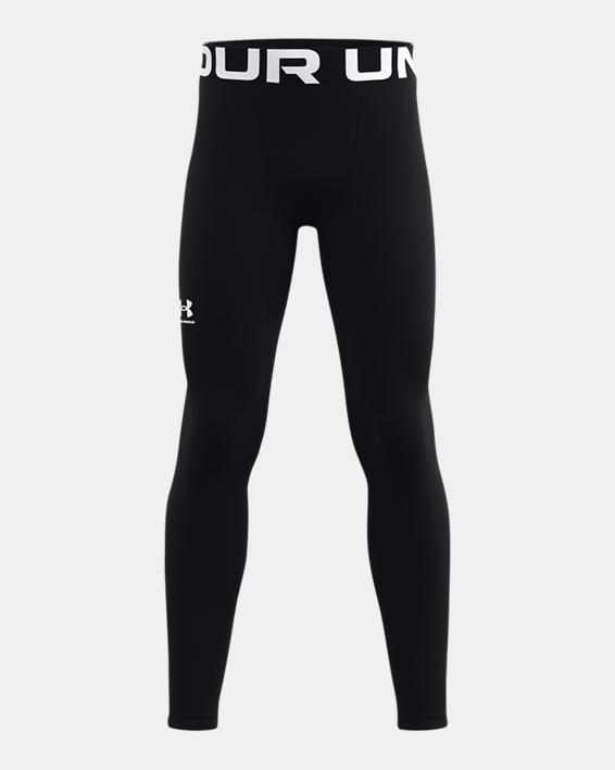 Under Armour Boys Coldgear Armour Leggings Apparel Under Armour Black/White-001 Youth XSmall 