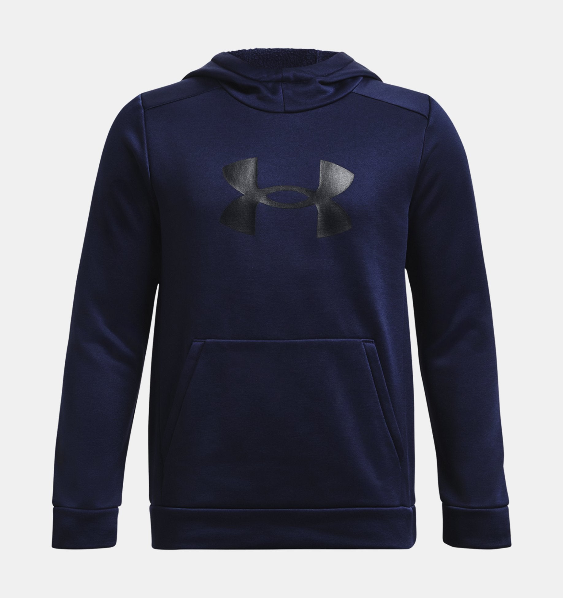 Under Armour Boys Armour Fleece R Big Logo Hoodie Apparel Under Armour Midnight Navy/Black-410 Small 