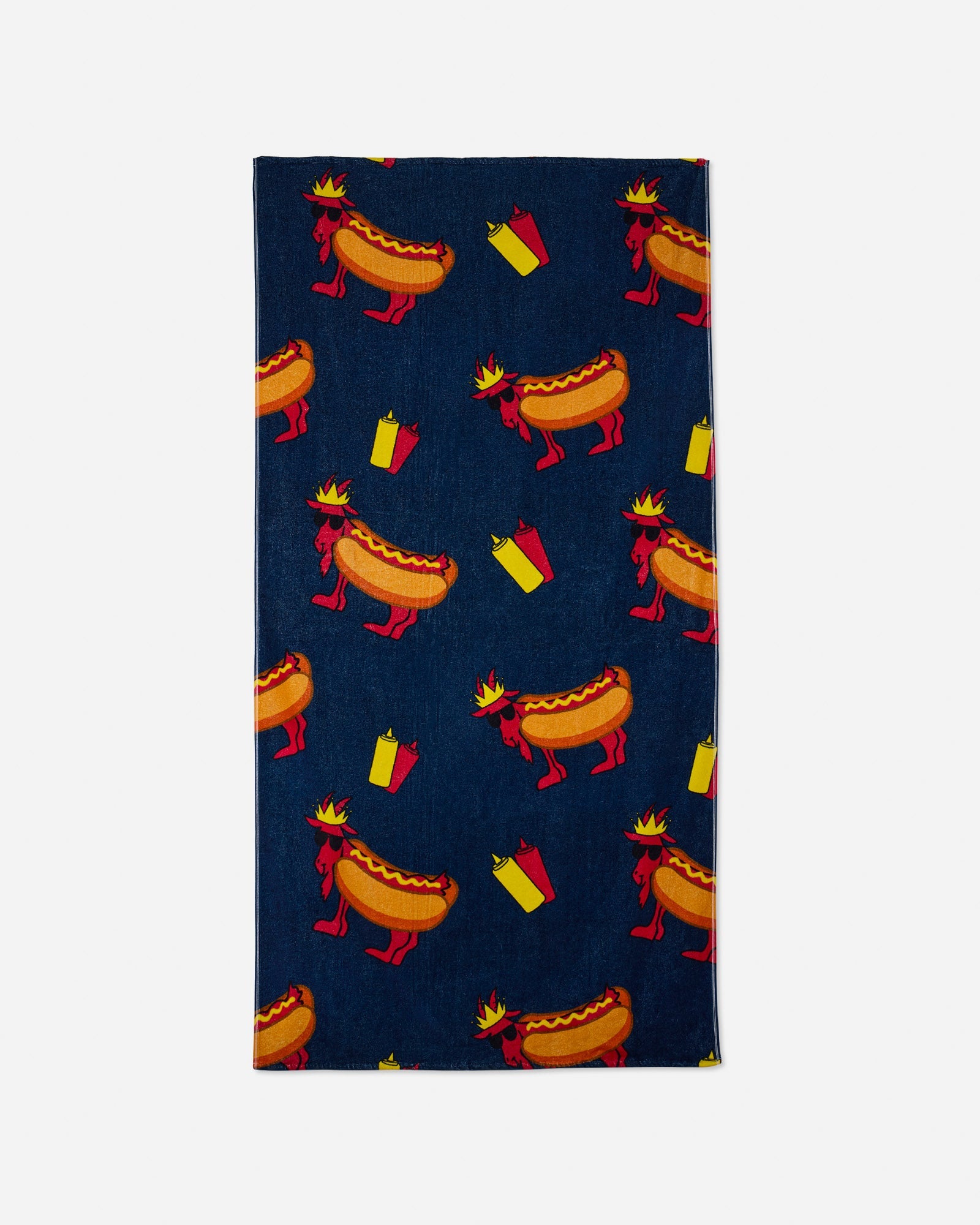 Goat USA 37" X 71" Hot Dog Beach Towel Accessories Goat USA Navy