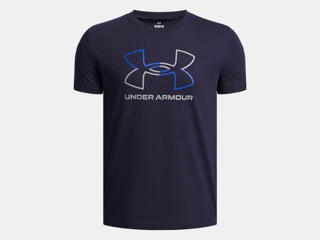 Under Armour Boys' GL Foundation Short Sleeve Apparel Under Armour Midnight Navy/Steel-410 Small