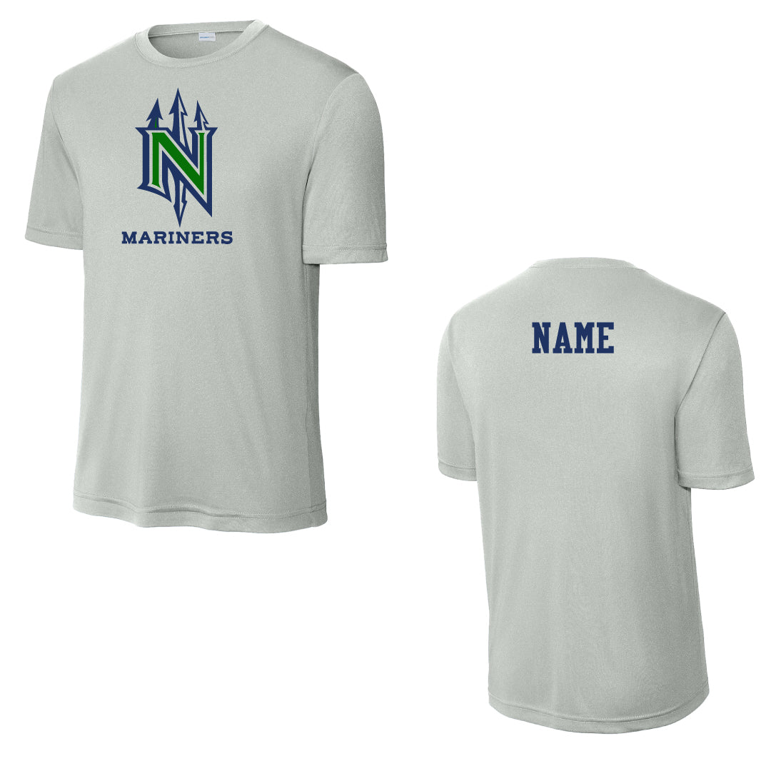 NYB Mariners Performance Practice Tee Logowear Norwalk Youth Baseball Silver Youth S