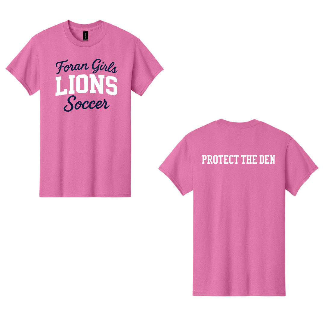 Foran Girls Soccer PINK Cotton Tee