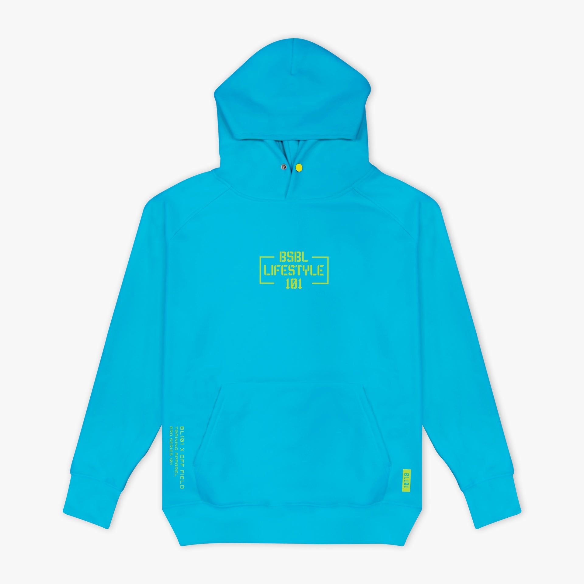 Baseball 101 Youth Off-Field Performance Hoodie Apparel Baseball Lifestyle 101 Highlighter Blue Youth Small