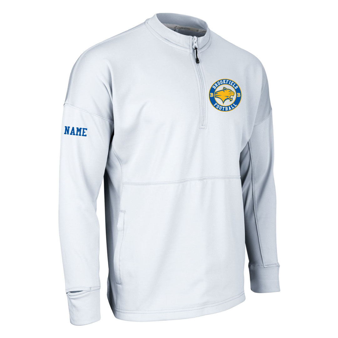 Brookfield Football 1/4 Fleece Crewneck