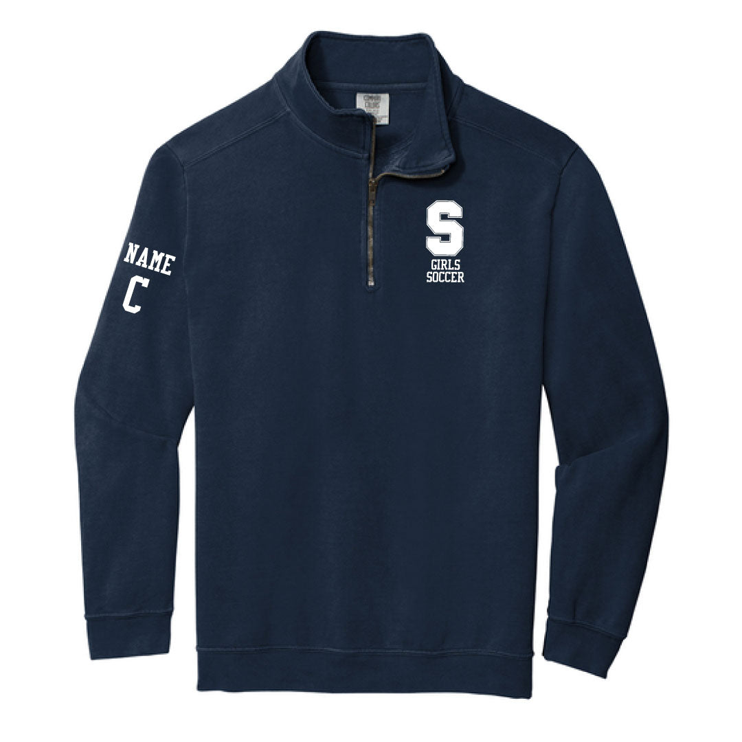 Staples Girls Soccer Team 1/4-Zip Sweatshirt Logowear Staples Girls Soccer Adult S