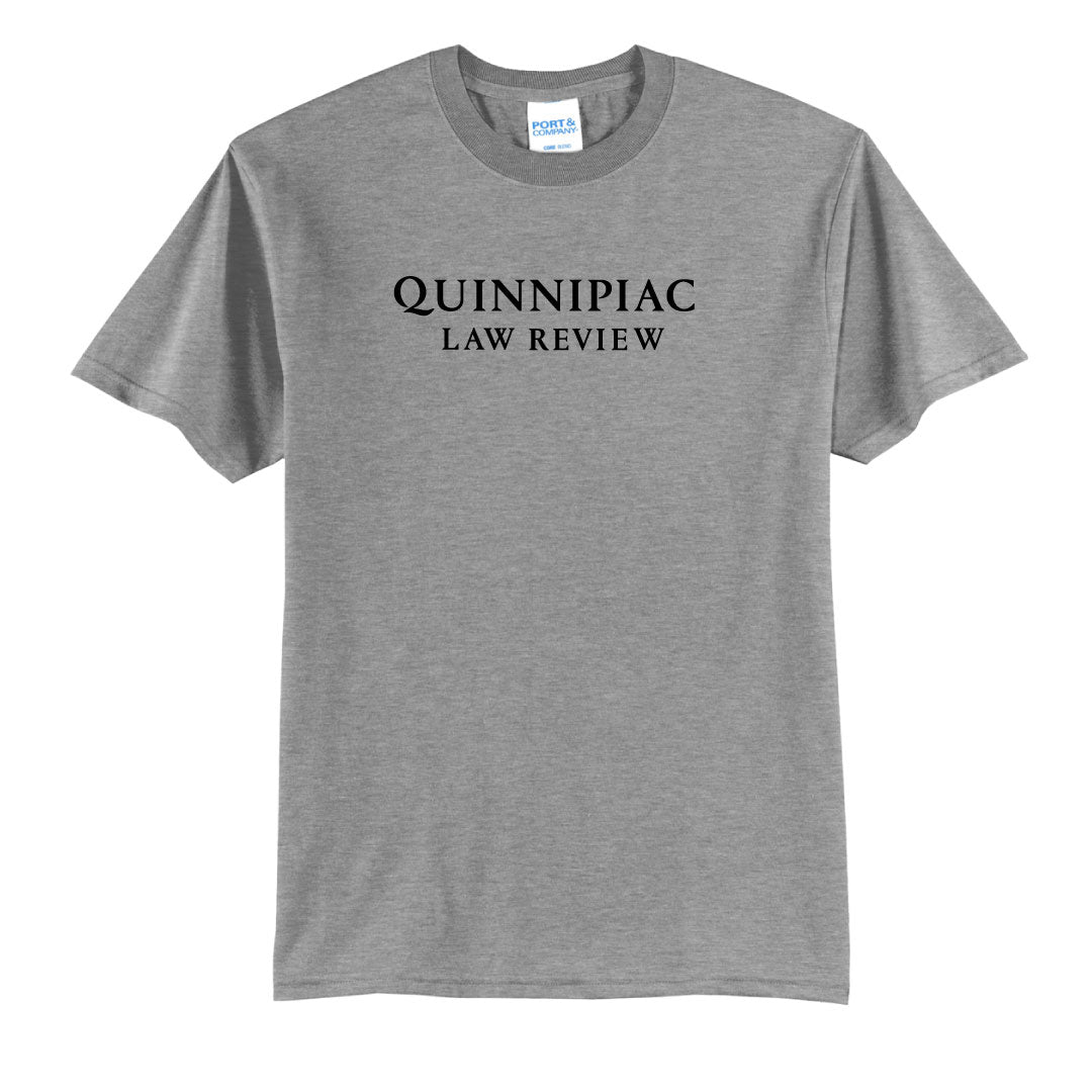 QLR Cotton Blend Tee Logowear Quinnipiac Law Review Ath Heather Mens S 