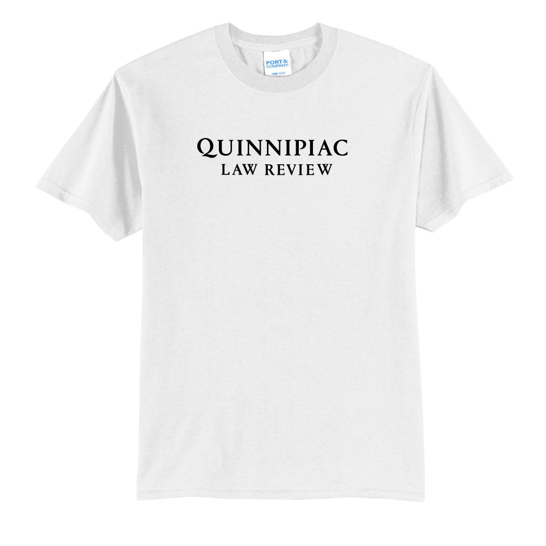 QLR Cotton Blend Tee Logowear Quinnipiac Law Review White Mens S 