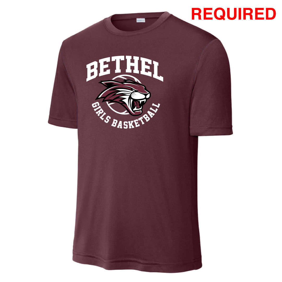 Bethel HS Girls Basketball Performance Tee REQUIRED Logowear Bethel HS Girls Basketball Adult XS