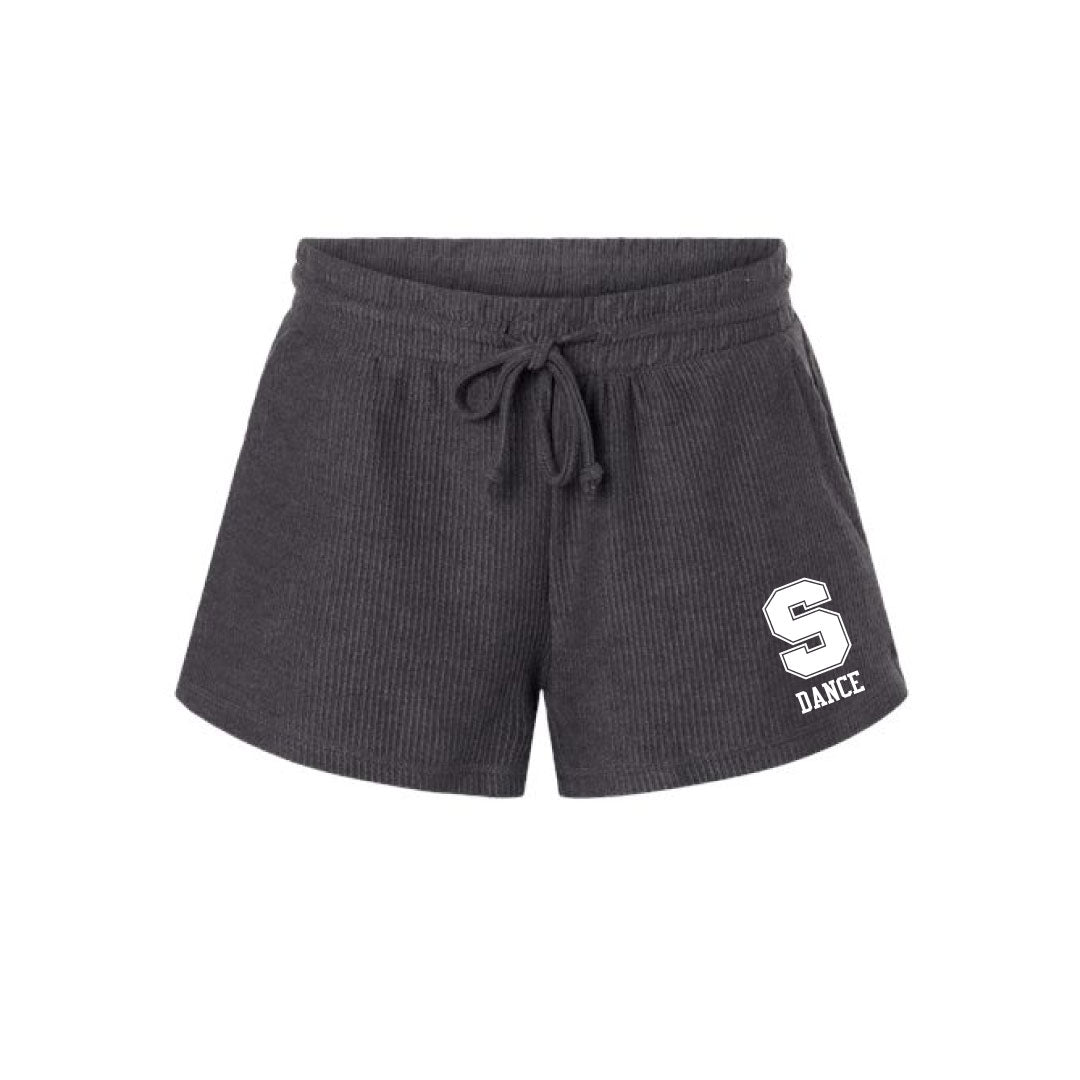 Staples Dance Team Ribbed Knit Shorts Logowear Staples Dance Team Black Ladies XS