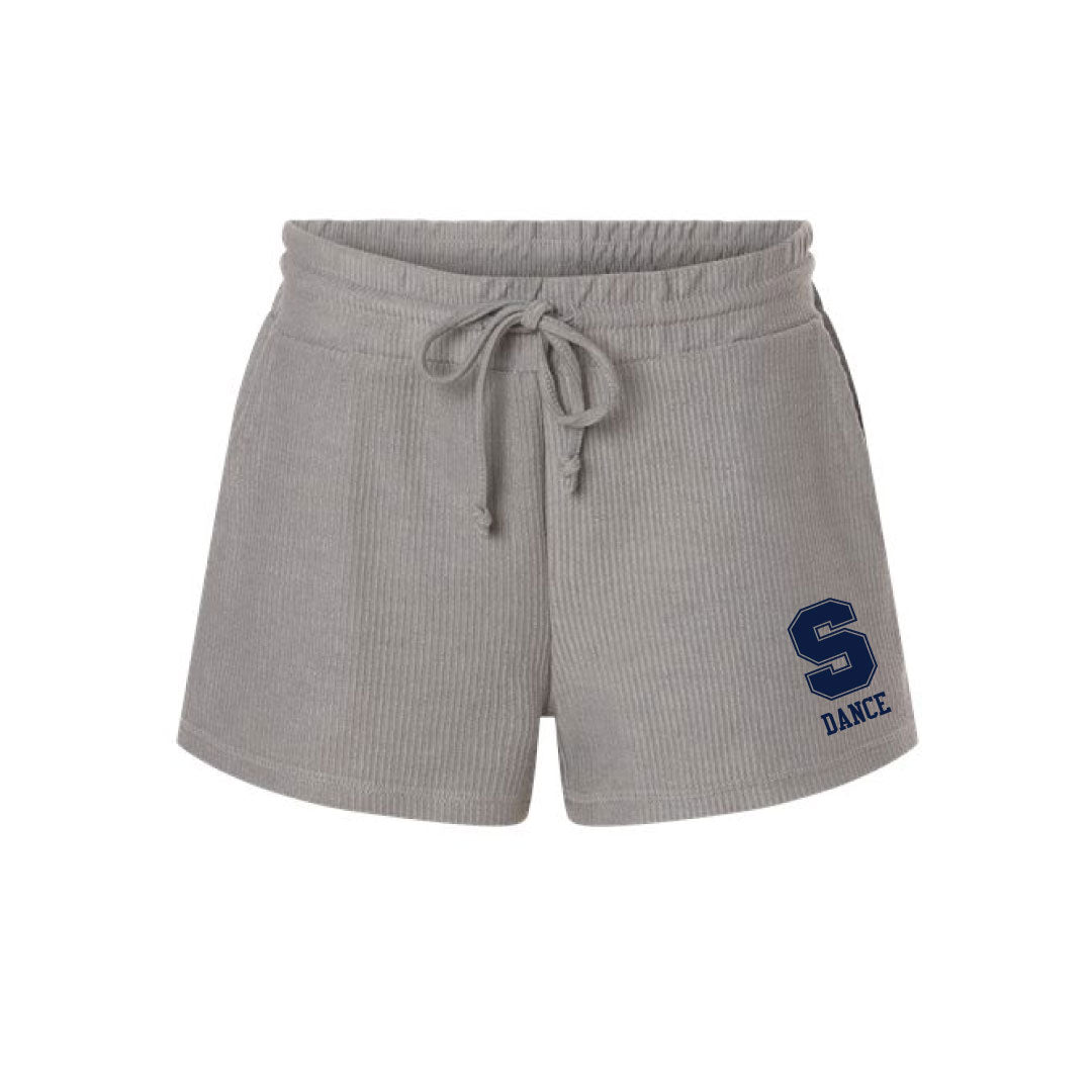 Staples Dance Team Ribbed Knit Shorts Logowear Staples Dance Team Grey Ladies XS