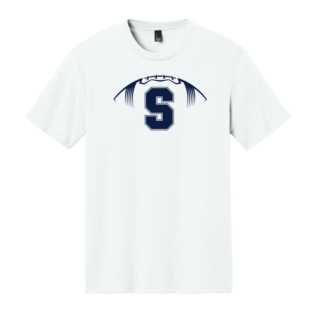 Staples Football Tri Blend "S Football" Tee Logowear Staples Football White Men S