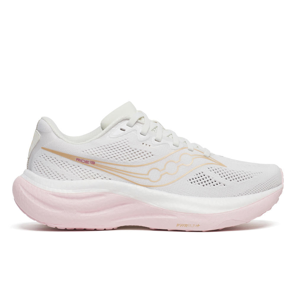 Saucony Women's Ride 19 Footwear Saucony White/Silk-151 6