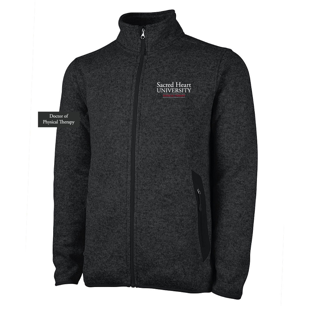 SHU DPT Heathered Fleece Full Zip Logowear SHU DPT Black Mens S 