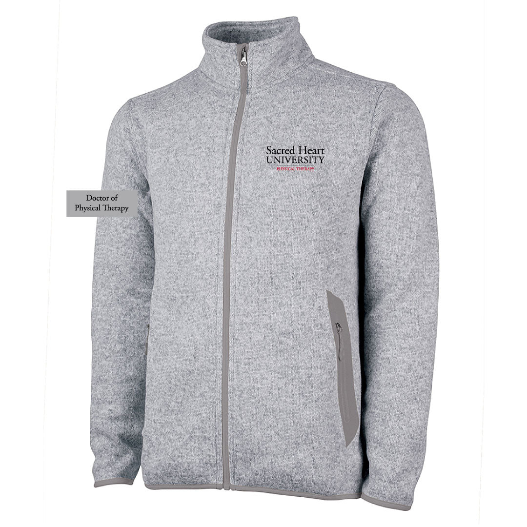 SHU DPT Heathered Fleece Full Zip Logowear SHU DPT Heathered Grey Mens S 