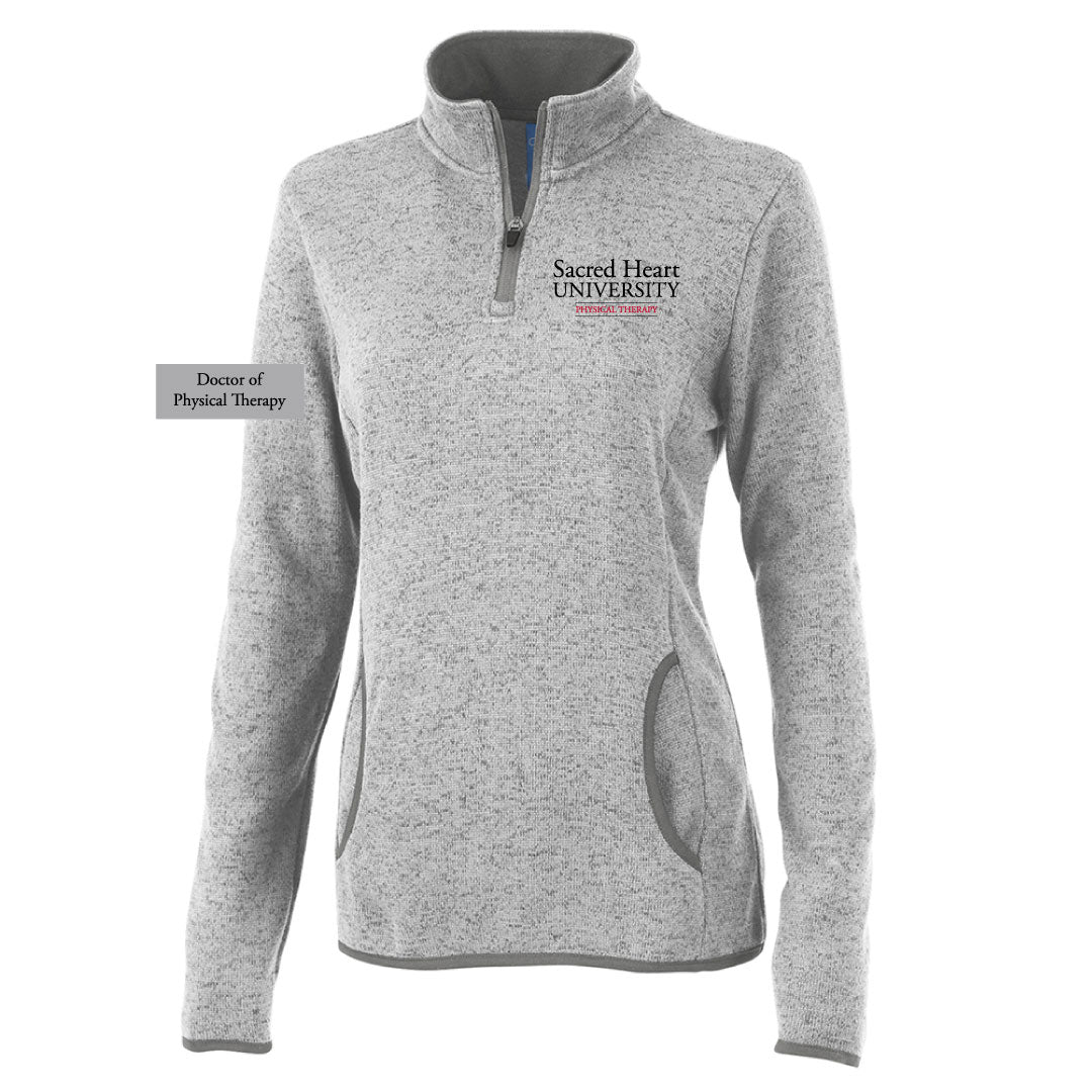 SHU DPT Heathered Fleece 1/4 Zip Logowear SHU DPT Grey Ladies XS 