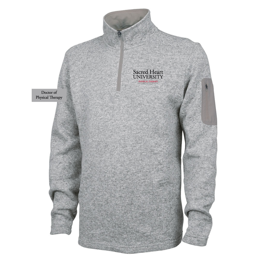 SHU DPT Heathered Fleece 1/4 Zip Logowear SHU DPT Grey Mens S 