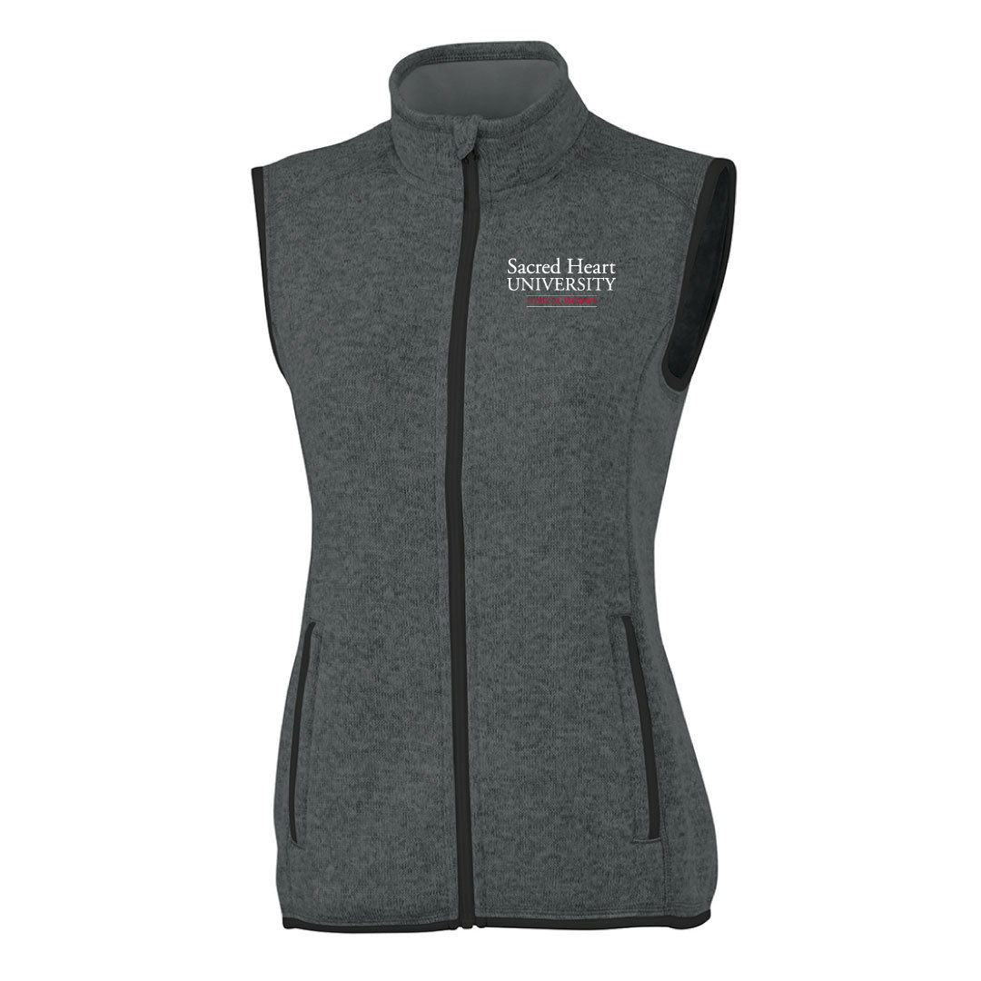 SHU DPT Heathered Fleece Vest Logowear SHU DPT Charcoal Ladies XS 