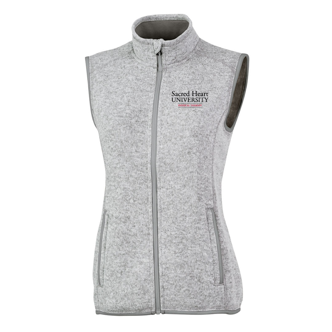 SHU DPT Heathered Fleece Vest Logowear SHU DPT Grey Ladies XS 