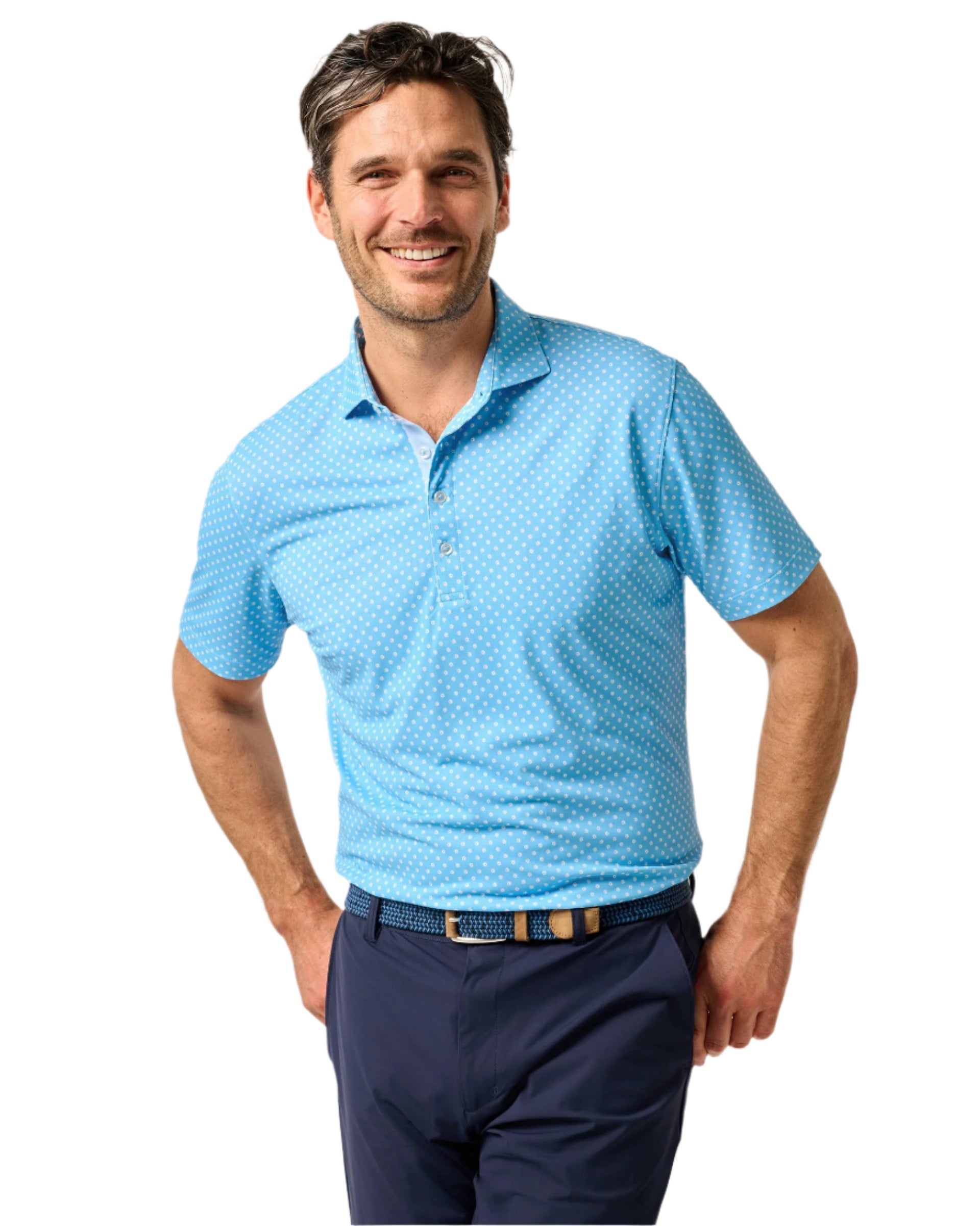 Johnnie-O Men's Daisy Featherweight Performance Polo Apparel Johnnie-O Maliblu Small