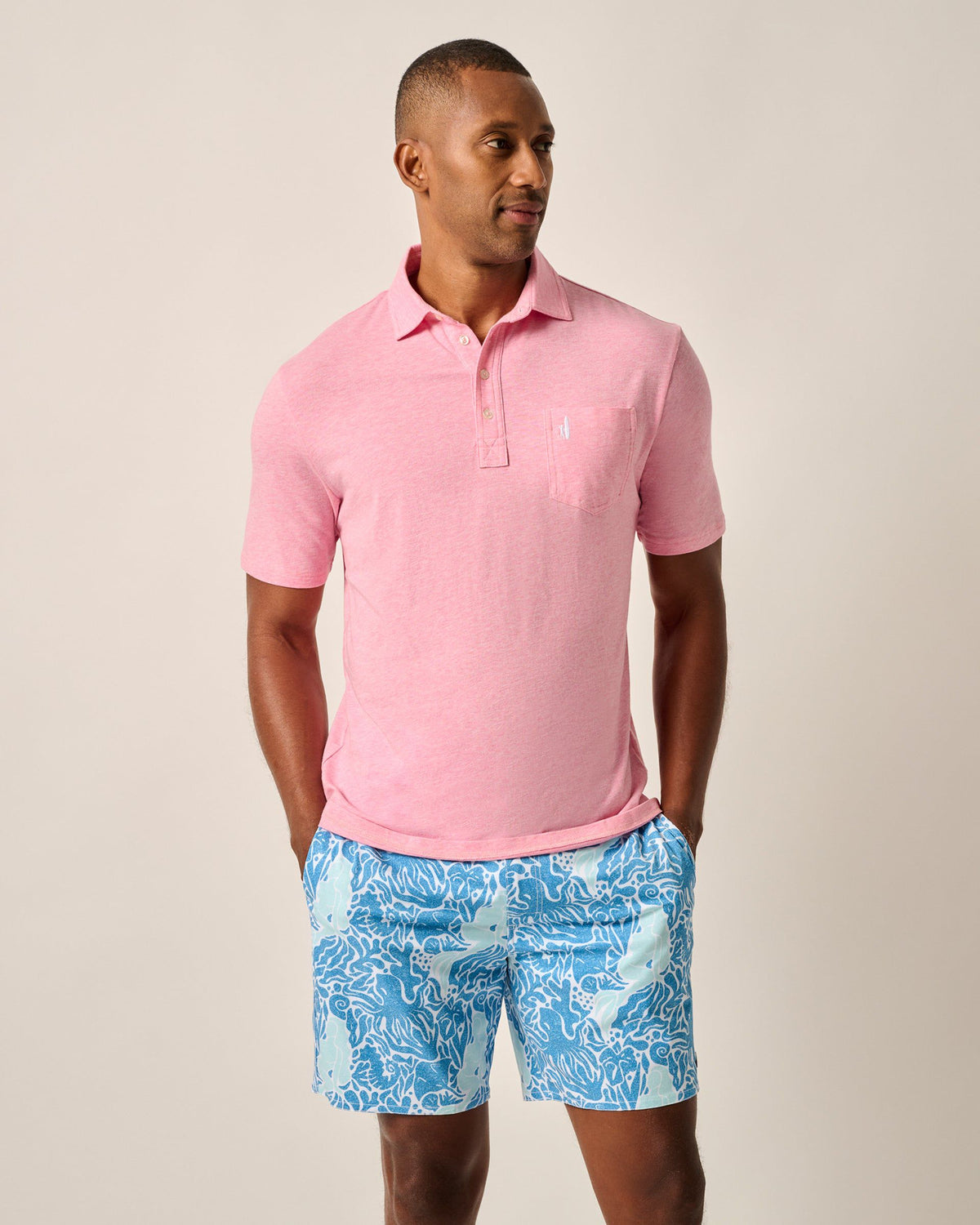 Johnnie O Men's Heathered Original Polo 2.0 Apparel Johnnie-O Petal Small