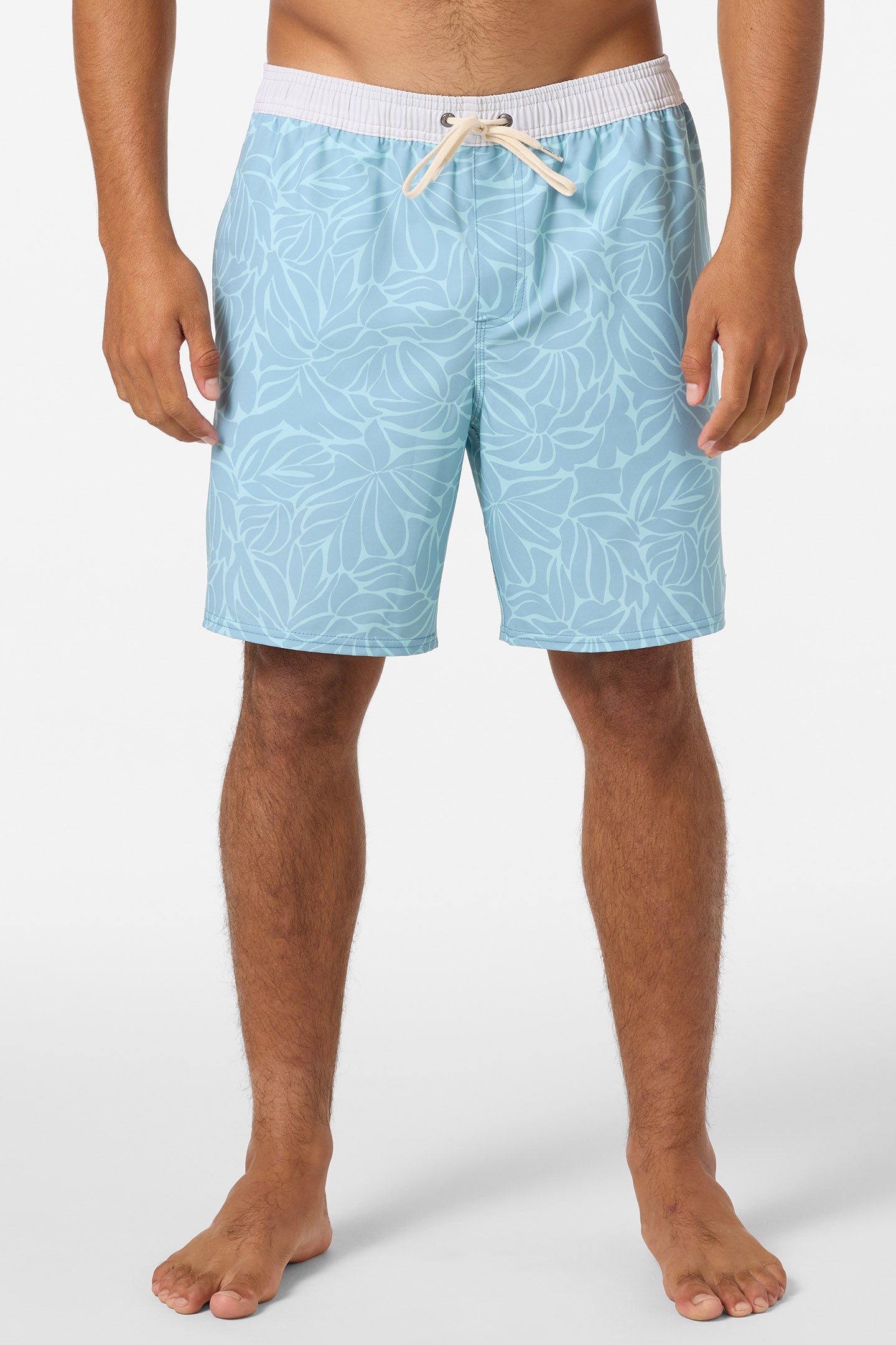 O'Neill Men's Hermosa Elastic Waist Lined 17" Swim Trunks Apparel O'Neill Stone Blue Small