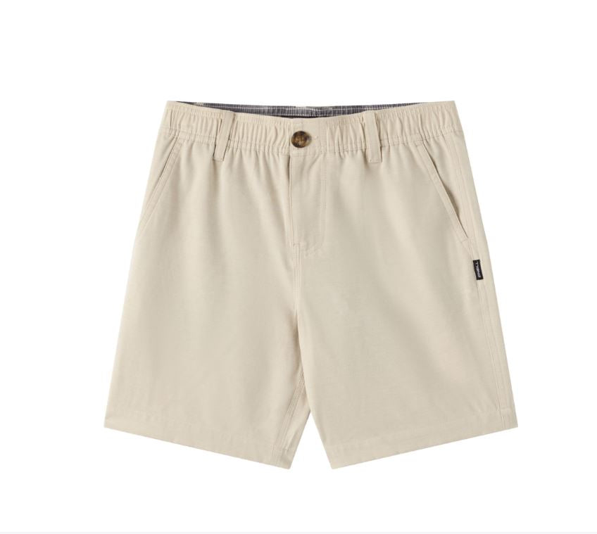 O'Neill Boys' Reserve Light Check Elastic Waist 16" Short Apparel O'Neill Light Khaki Small