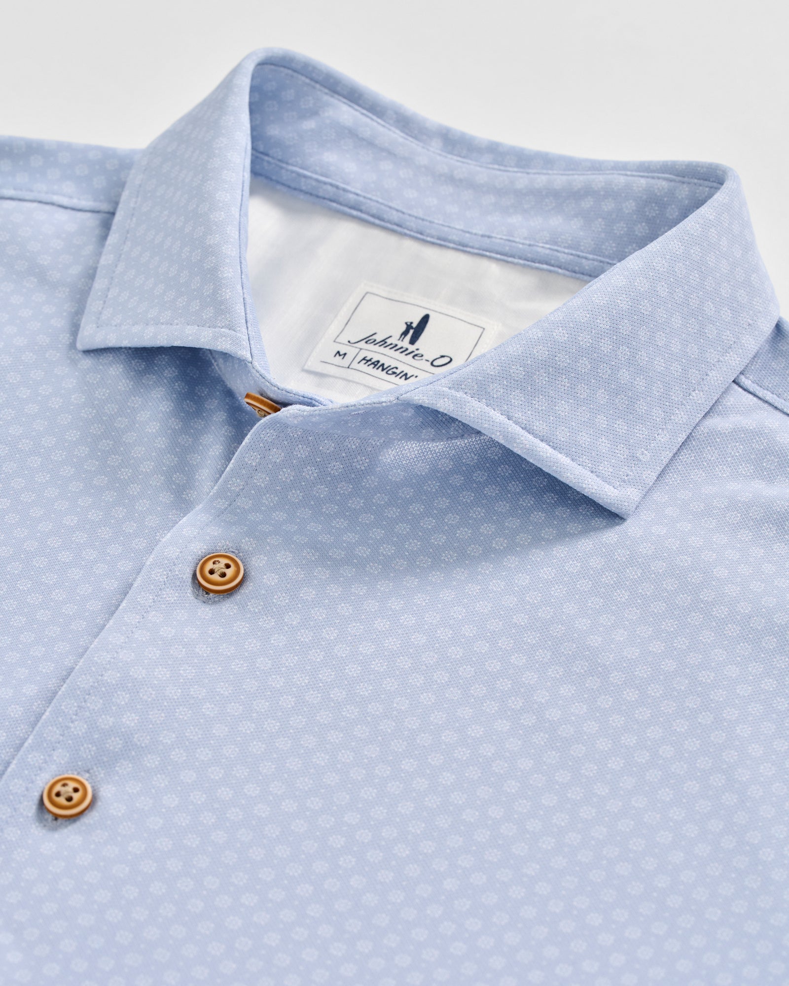 Johnnie-O Men's Augustine Knit Printed Mesh Short Sleeve Button Up Shirt Apparel Johnnie-O