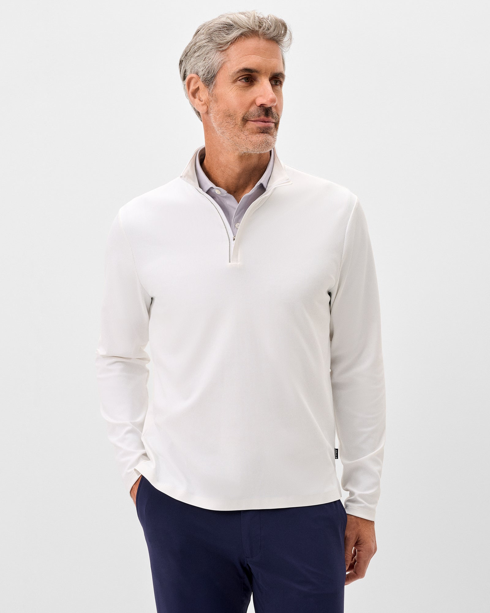 Johnnie-O Men's Hoppin Quarter-Zip Pullover Apparel Johnnie-O White Small