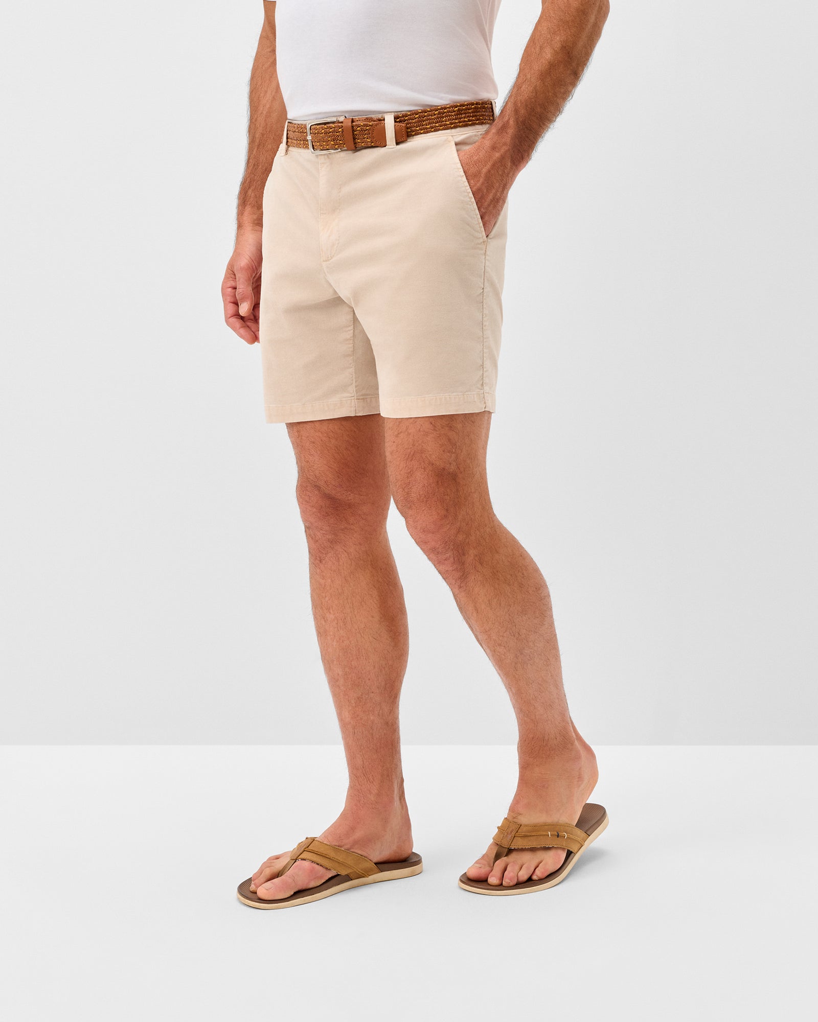 Johnnie-O Men's Barchers Garment Dyed Corduroy Shorts Apparel Johnnie-O Stone 30