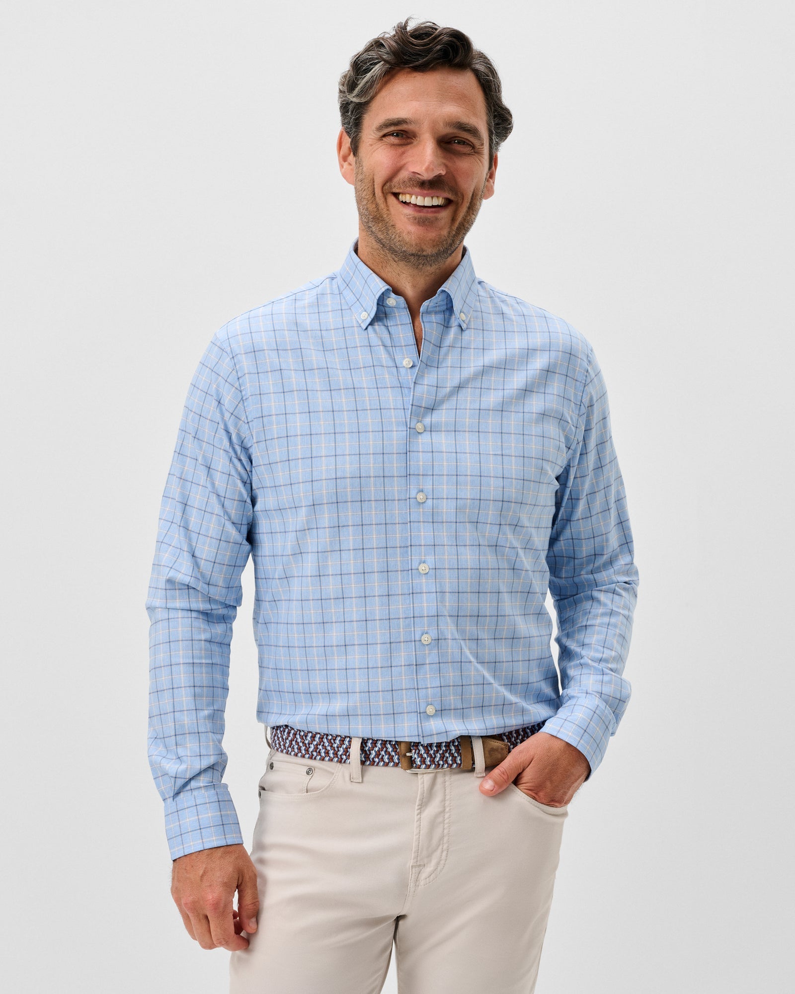 Johnnie-O Men's Miramont Everyday Performance Button Down Shirt Apparel Johnnie-O Maliblu Small