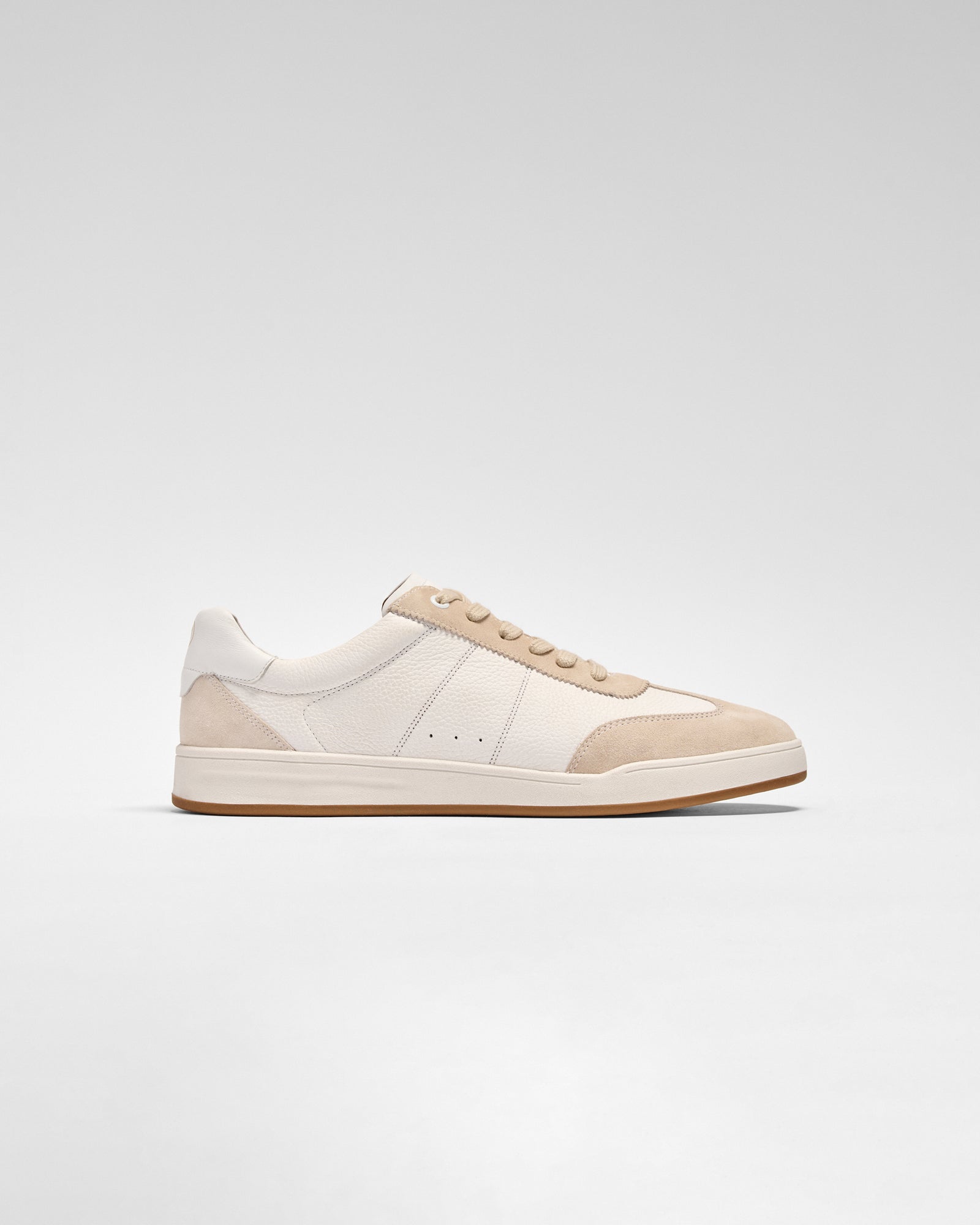 Johnnie-O Men's Sure Shot Sneaker Footwear Johnnie-O White Tan 8