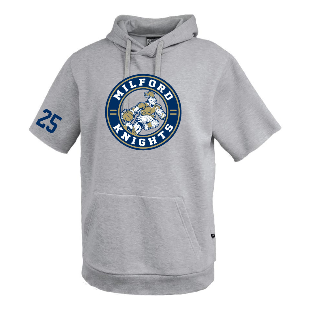 Milford Knights Basketball Short Sleeve Fleece Hoodie Logowear Milford Knights Basketball Youth S