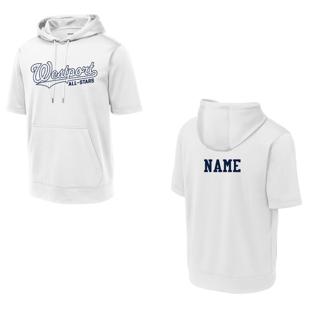 WLL District Fanwear Sport-Wick® Fleece Short Sleeve Hooded Pullover Logowear WLL District Fanwear White Youth S