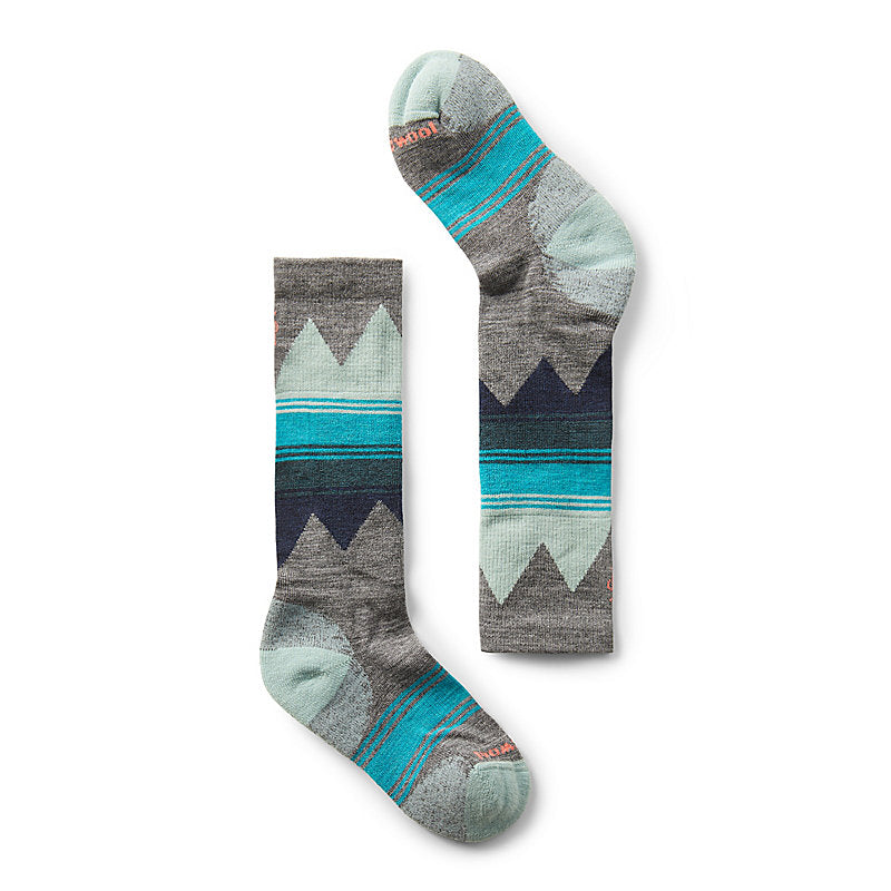 Smartwool Kids' Ski Light Cushion Over The Calf Socks Apparel Smartwool Medium Gray-052 Small