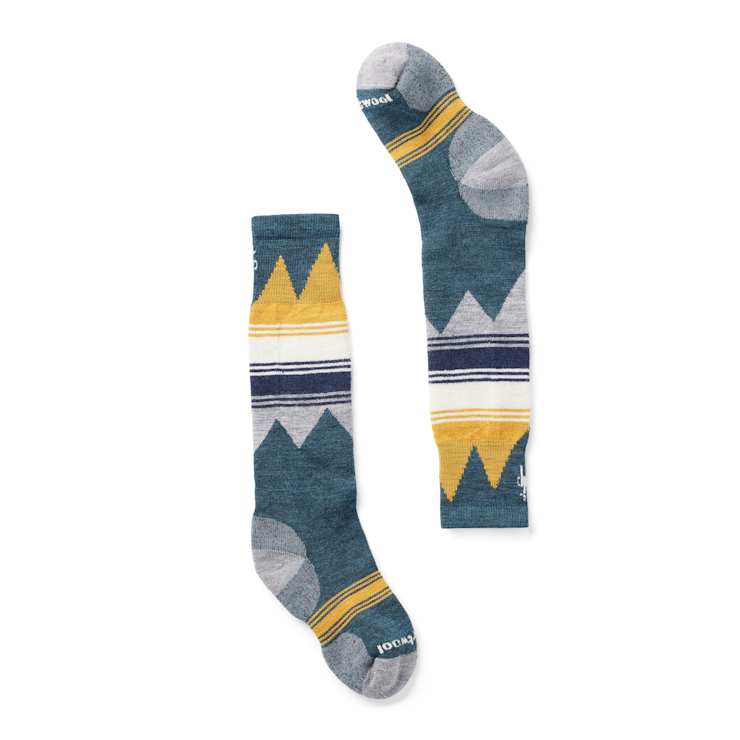 Smartwool Kids' Ski Light Cushion Over The Calf Socks Apparel Smartwool Twilight Blue-G74 Small