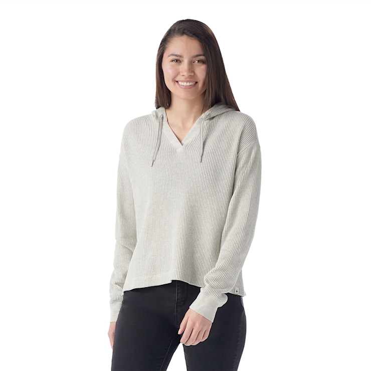 Smartwool Women’s Waffle Hoodie Apparel Smartwool Ash Heather-047 XSmall 