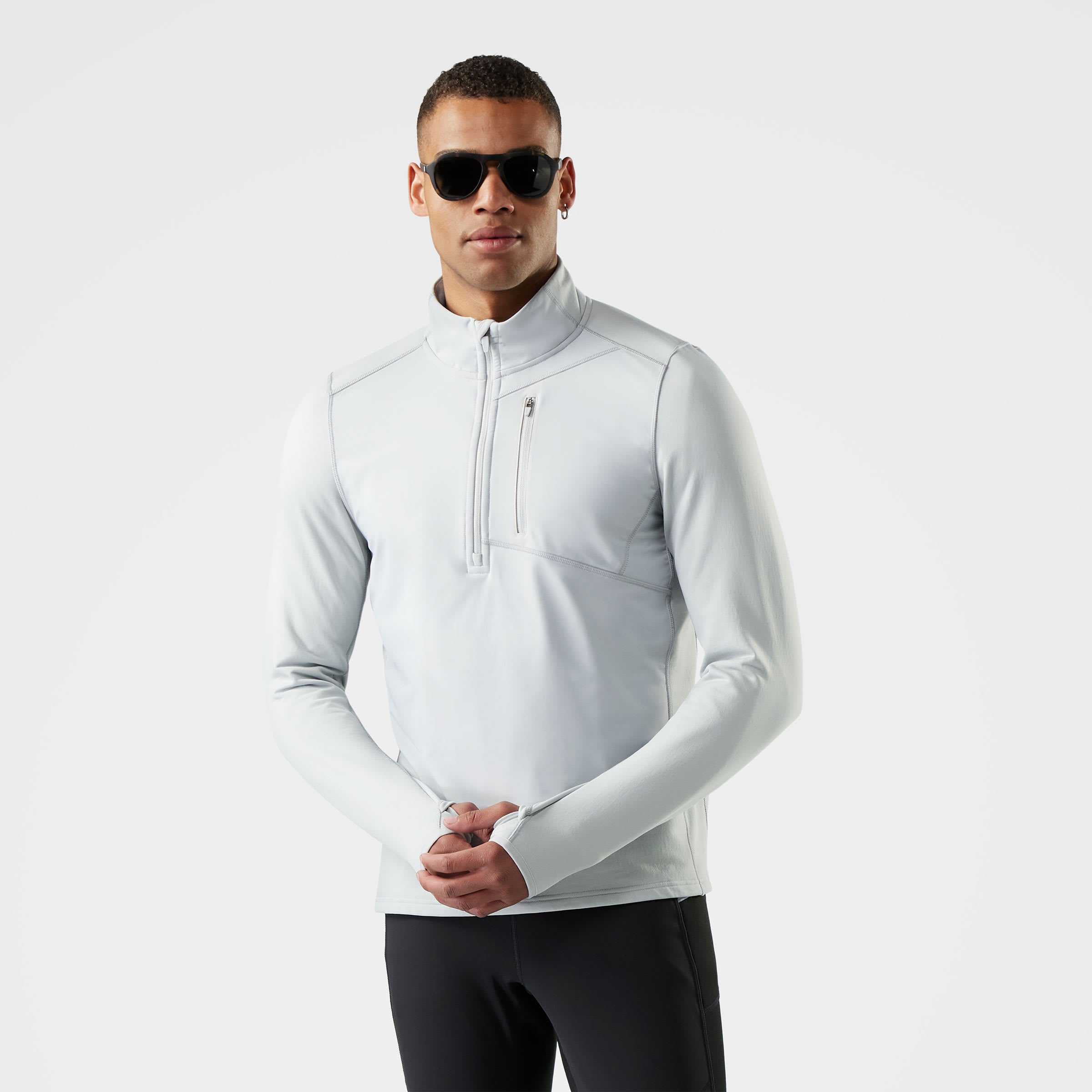 Smartwool Men's Active Fleece Wind 1/2 Zip Apparel Smartwool Storm Gray-C24 Small