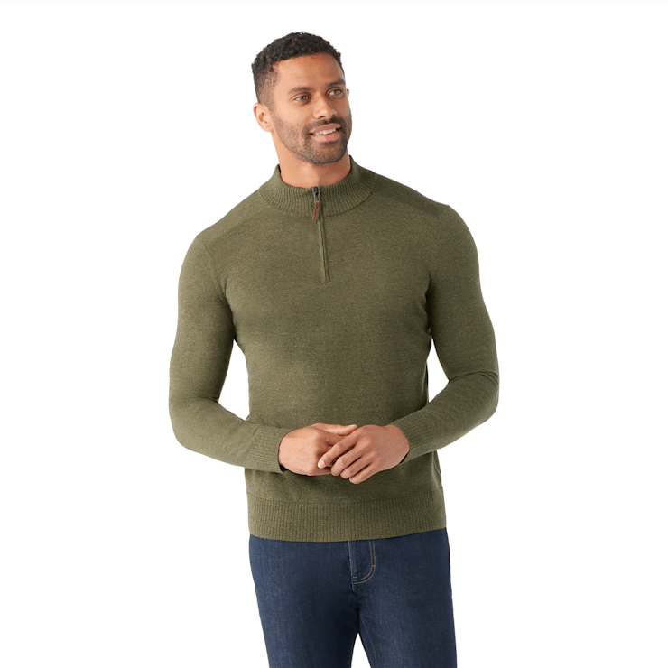 Smartwool Men's Sparwood 1/4 Zip Sweater Apparel Smartwool Northwoods Heather/Winter Woods Heather-K90 Small