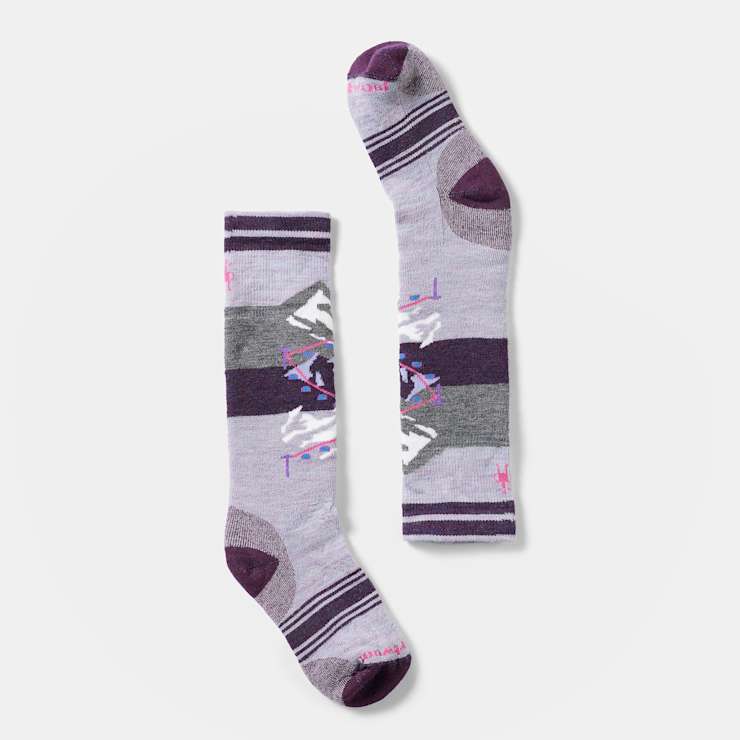 Smartwool Kids' Wintersport Gondola Over The Calf Socks Apparel Smartwool Purple Eclipse-H76 Small