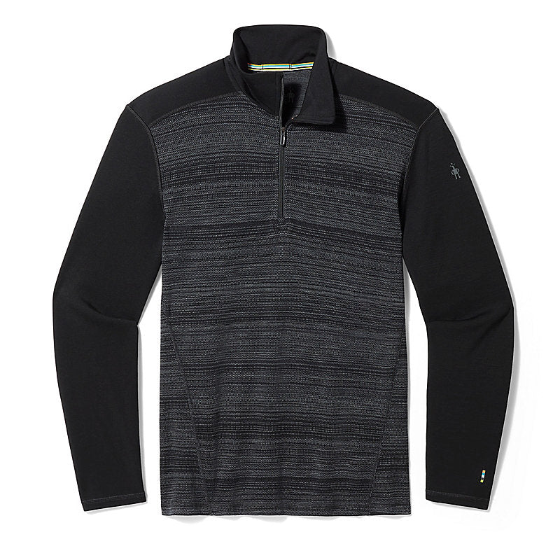 Smartwool Men's Classic Thermal Merino Base Layer 1/4 Zip Apparel Smartwool Black Color Shift-K42 Small 