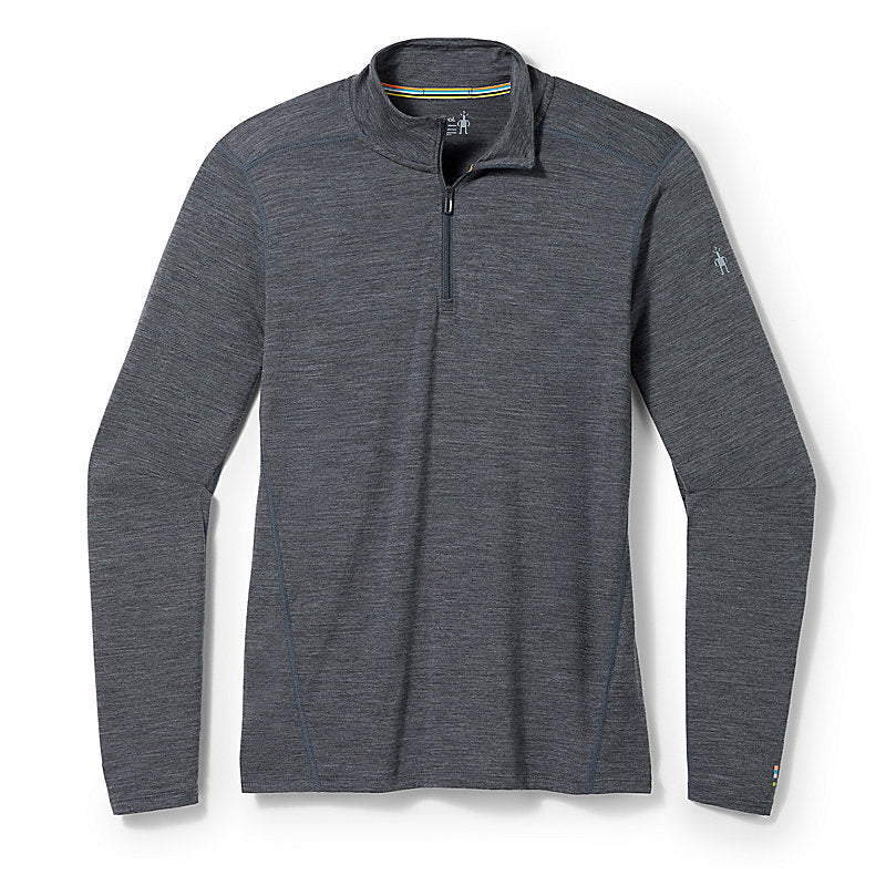 Smartwool Mens Classic All Season Merino Base Layer 1 4 Zip Apparel Smartwool Iron Heather Small 