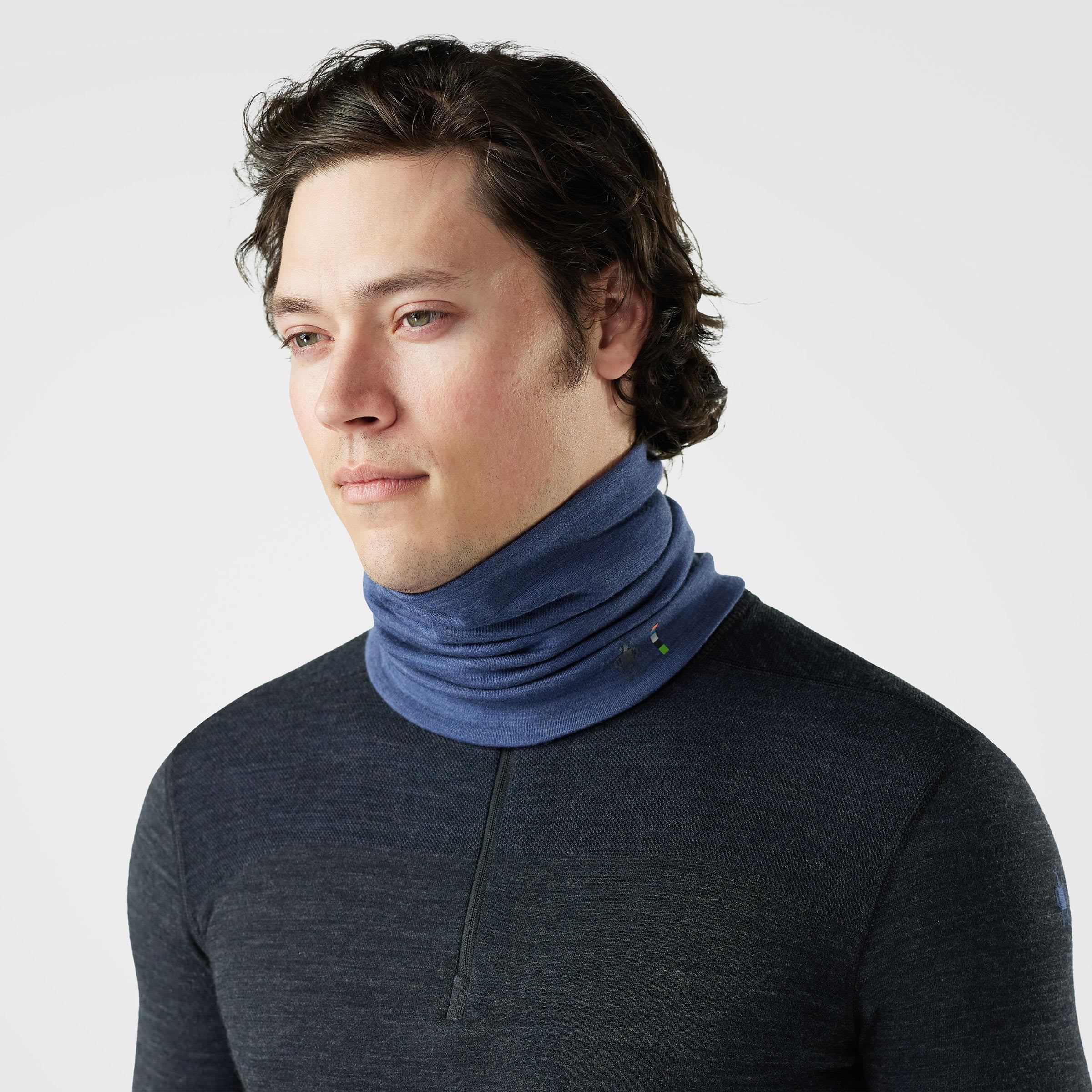 Smartwool Thermal Merino Reversible Neck Gaiter Accessories Smartwool Nightfall Blue/Mink-Q46